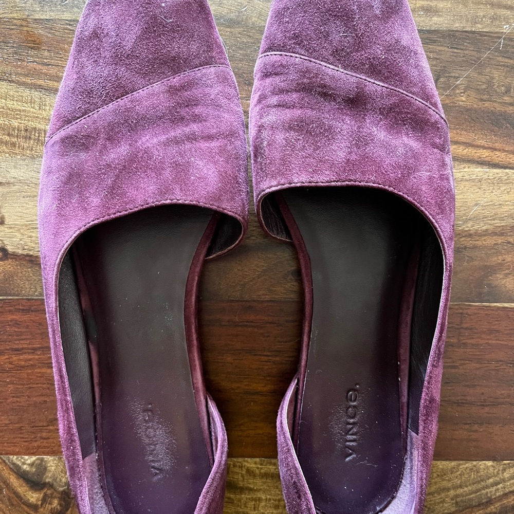 Vince Women's suede Flats - Deep Purple size 10